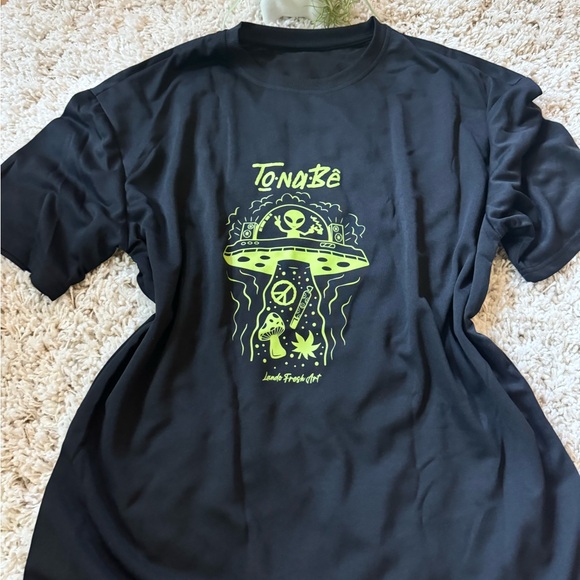Other - Tonerbe black and green alien trippy ufo abduction, streetwear neon tshi…